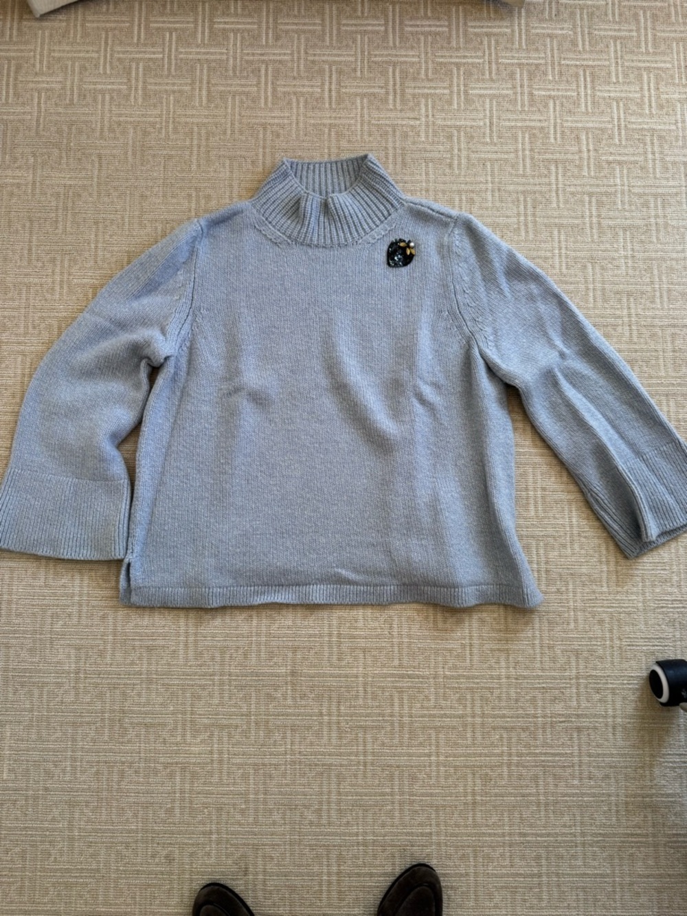 Le Lion Blue Turtleneck Sweater - Women's Cozy Knit Pullover